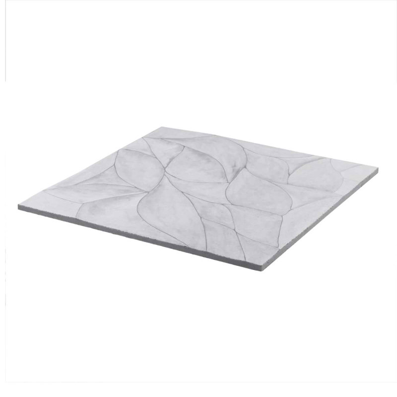 Thalia 18x18 3D Carved Rosette Honed Limestone Tile, Blue Gray