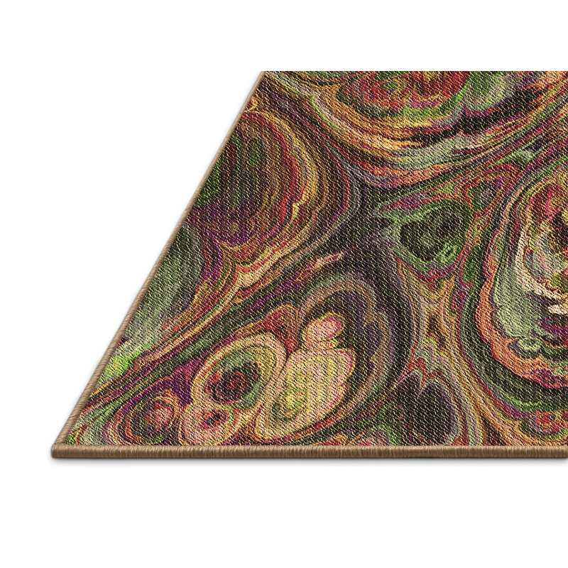 Foshee Performance Wool Abstract Indoor Rug, Rectangle 7' x 9'