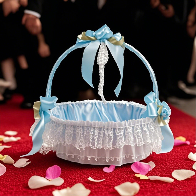 Panier de mariage Flower Girl, Bleu