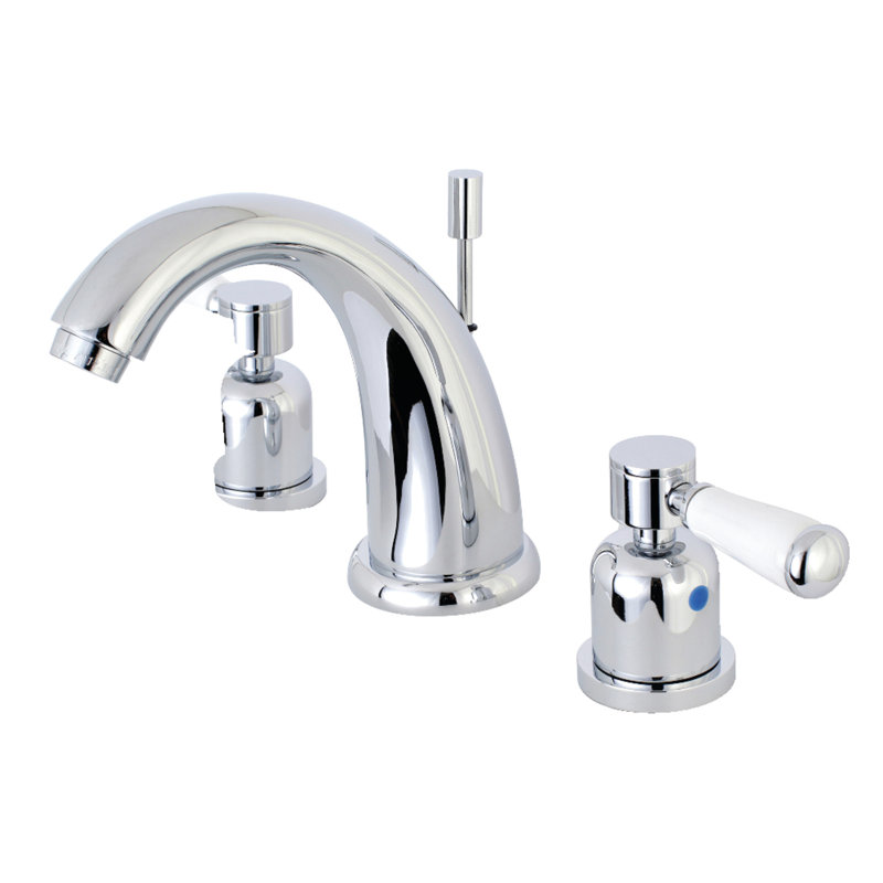 Robinet de salle de bain espacé Kingston, Chrome poli