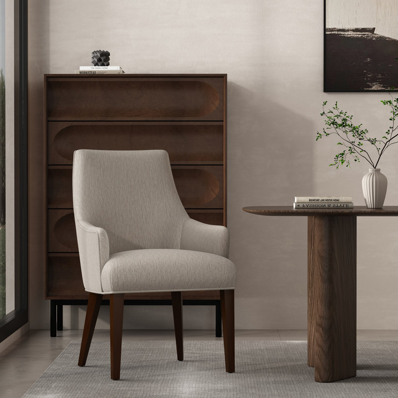 Fauteuil de salle à manger Beever, Taupe, 1