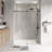 60 "W X 76" H Frameless Single Sliding Shower Door With Tempered Glass And Explosion Proof Film-114690093