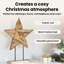 vidaXL Christmas Star Brown Solid Teak Wood-121073142