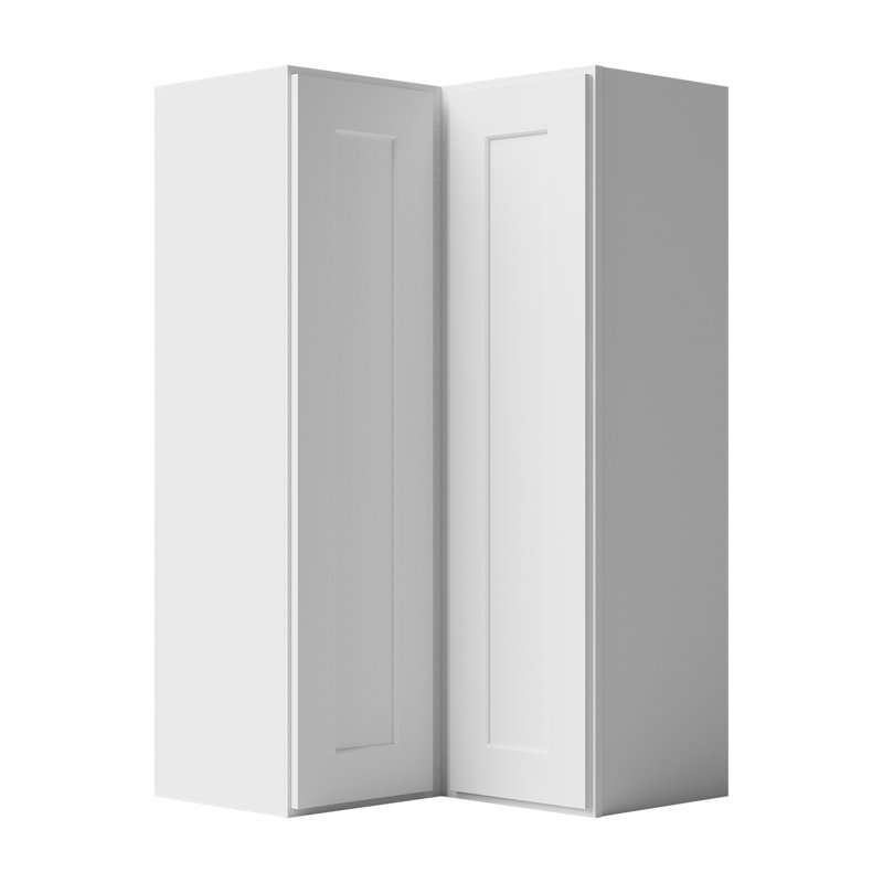 Armoire murale d'angle, Blanc, L 24 po x H 42 po x P 12 po