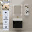 Meuble-lavabo mural avec lavabo et support de rangement, bassin en résine à bords épais, ensemble KD-903227557-903227576