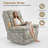 Minimalist Single Manual Recliner Chair with Pull Tab, 2-Tier Cushion Reclining Sofa for Living Room-113482356