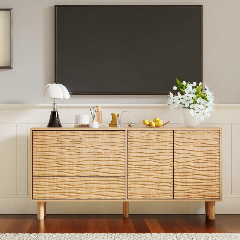 Buffet 61 pouces, armoire de rangement Farmhouse Kitchen
