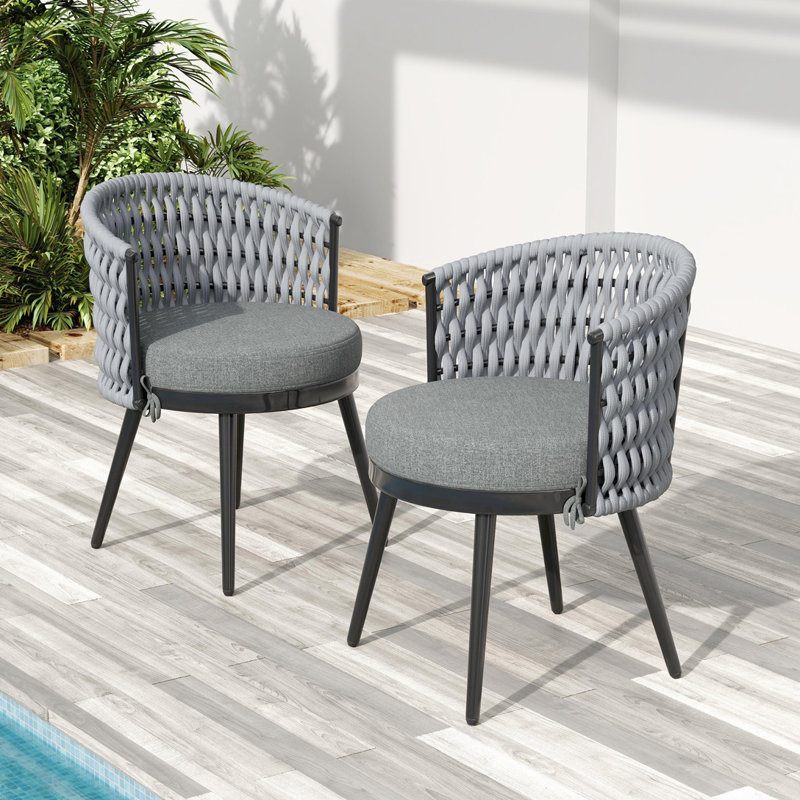 Chaise de patio d'extérieur, Gris clair
