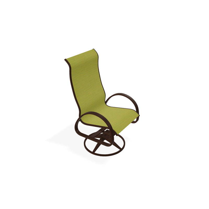 Fauteuil de patio pivotant Hiraku, Kona texturé, Lime 38D Sunbrella®