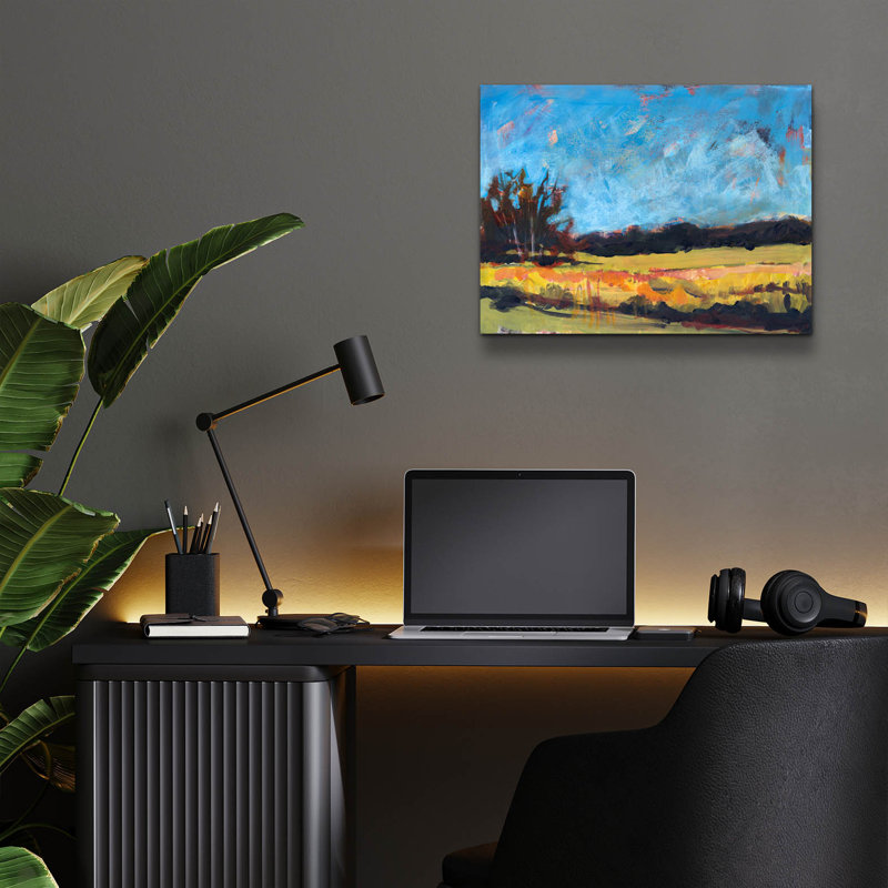 «On The Road» par Linda Nickell, H 12 po x l 16 po x P 0,13 po
