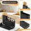 Égouttoir à vaisselle de cuisine avec égouttoir, égouttoir à vaisselle multifonctionnel avec porte-gobelet, rangement pour planche à découper et range-couverts
