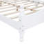 Cadre de lit plateforme grand lit en bois, lit plateforme de style rétro avec support en lattes de bois, blanc-1943936470-1943936471