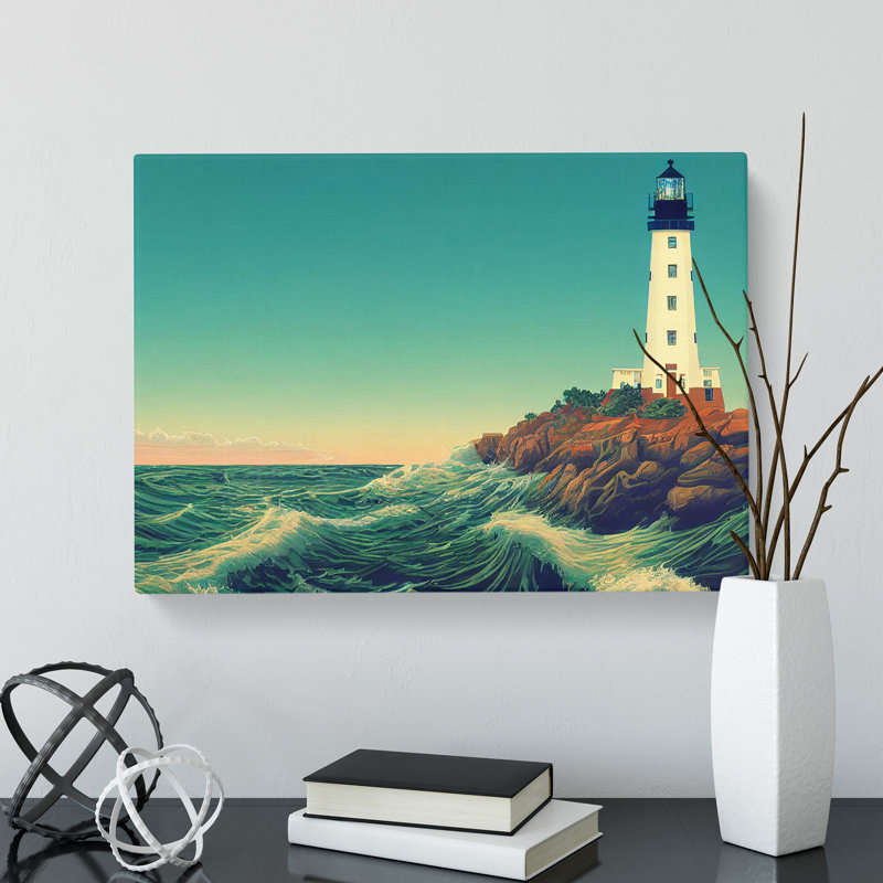Lighthouse Seascape Vol.1 - Wrapped Canvas Print, 50cm H x 76cm W x 3cm D