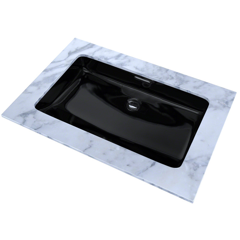 Lavabo de salle de bain rectangulaire encastré TOTO®, ébène