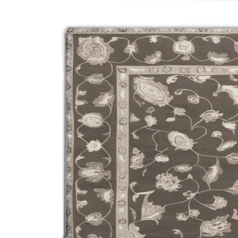 Tapis gris d'intérieur et d'extérieur Tabriz, Rectangulaire 8 pi x 10 pi