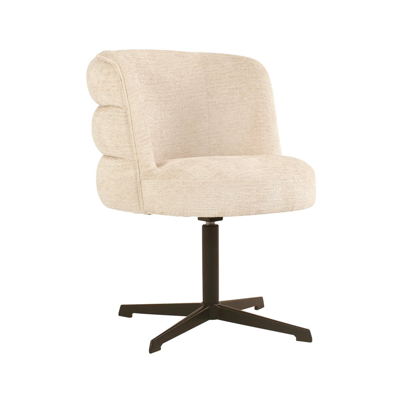 Chaise d'appoint pivotante de 25 po, Crème, crème