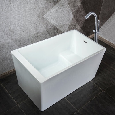 47'' x 27.5'' Freestanding Soaking Acrylic Bathtub