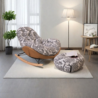 Chaise berçante ergonomique en chenille