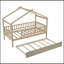 Lit en bois avec lit gigogne simple-1057143530