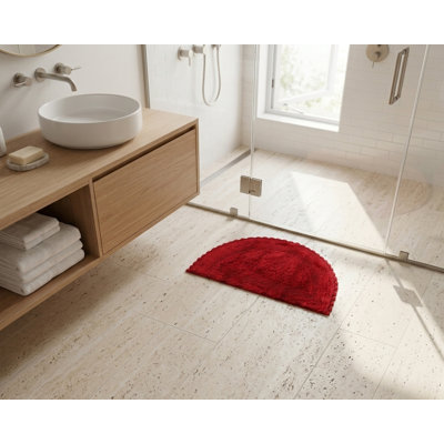 100% Cotton Reversible cute Crochet  Bath Rug
