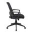 Chaise de travail roulante, filet noir, tension d'inclinaison et inclinaison par ressort, accoudoirs en boucle