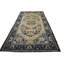 Tapis ancien chinois Ningxia à médaillon beige à champ, style Qing, années 1700, 160 x 260 cm