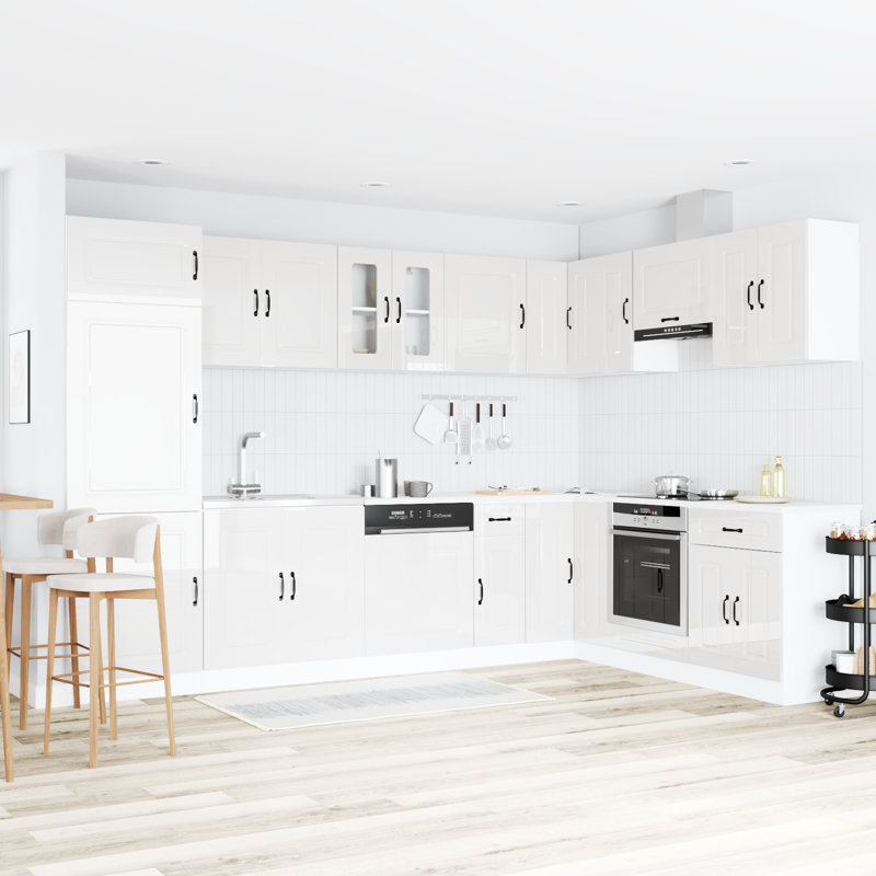 Kalmar Kitchen Cabinet Kalmar, Glossy White