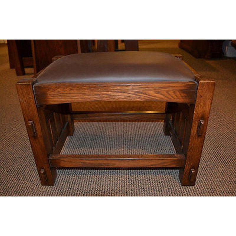 Hideyo Solid Wood Accent Stool, Walnut
