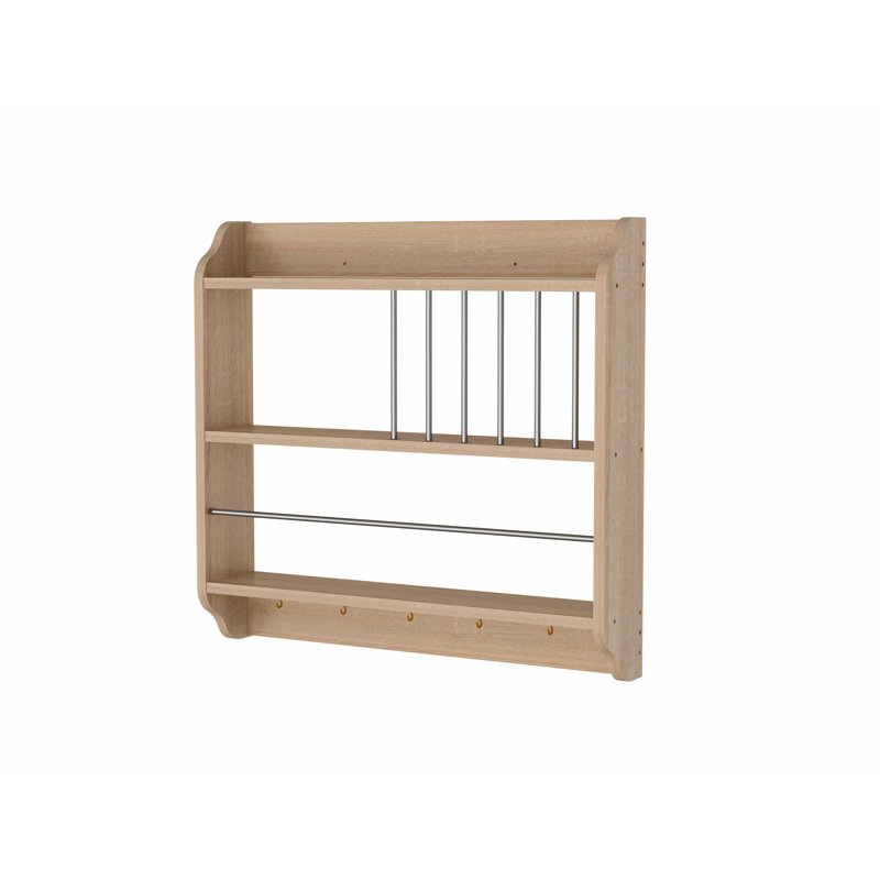 Winnick 3 Piece Square Accent Shelf, Oak