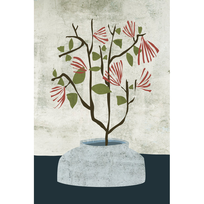 Zen Branch II by Melissa Wang - Painting, 30cm H x 20cm W, Wrapped Canvas