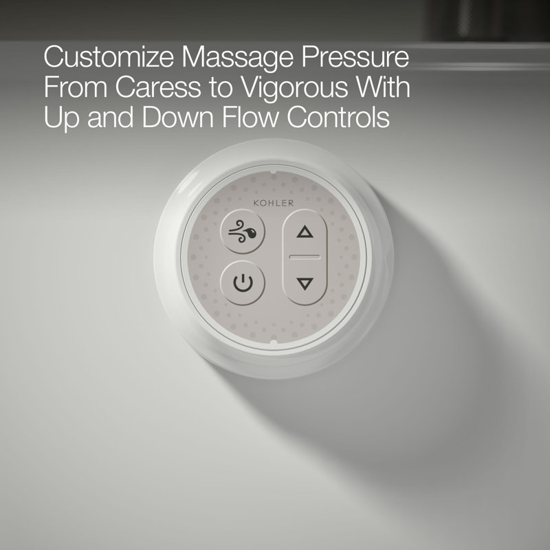 Underscore Oval 72-In X 42-In Heated Bubblemassage Air Bath With Whirlpool, Center Drain, Ice Grey