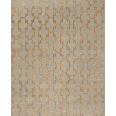 Modern Tibet Hand Knotted Geometric Indoor Rug