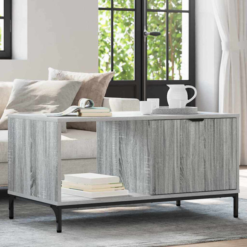Coffee Table with Storage, Grey Sonoma