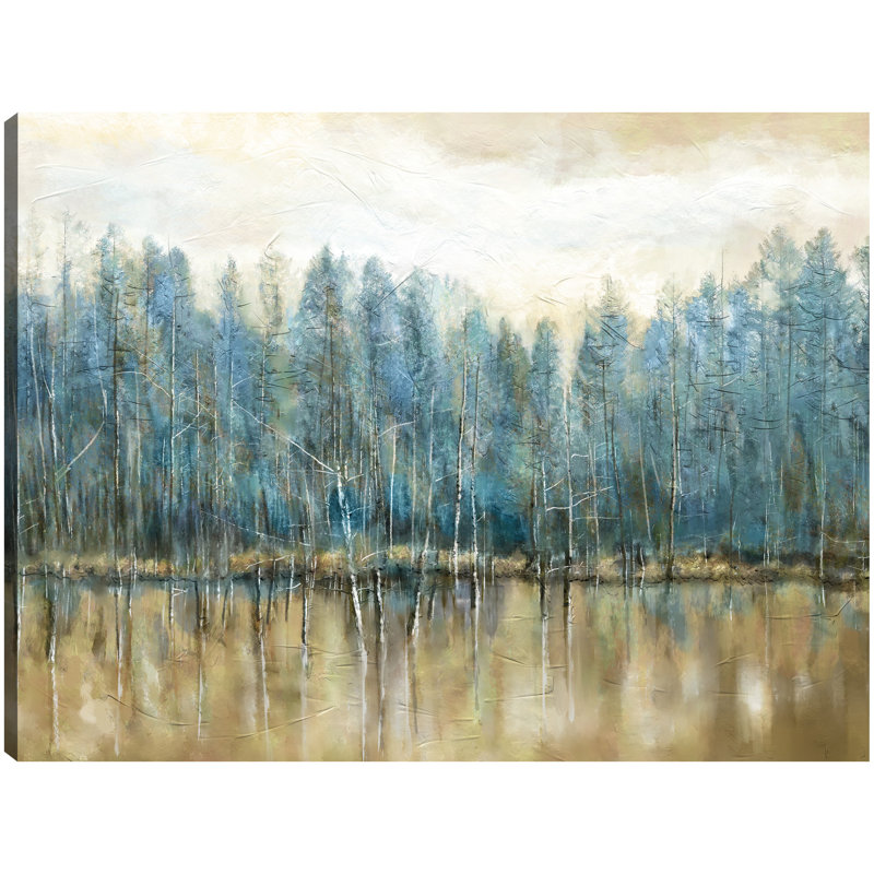 Impression sur toile Lakeside Blues par Studio Arts, Toile tendue, H 30 po x l 40 po x P 1,5 po
