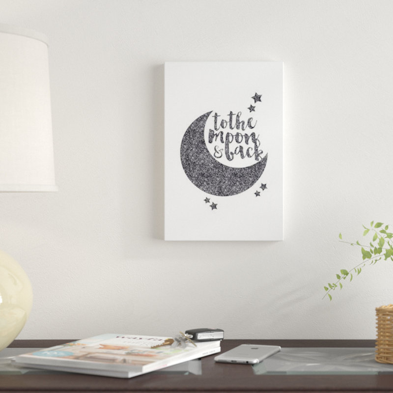 «To the Moon and Back», impression sur toile tendue, H 18 po x l 12 po x P 1,5 po, Toile tendue, Pas de tapis