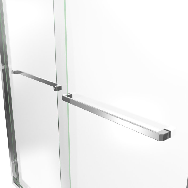 DreamLine Encore 56 - l 60 pouces x H 76 pouces semi-cadre Bypass, Chrome, Transparent