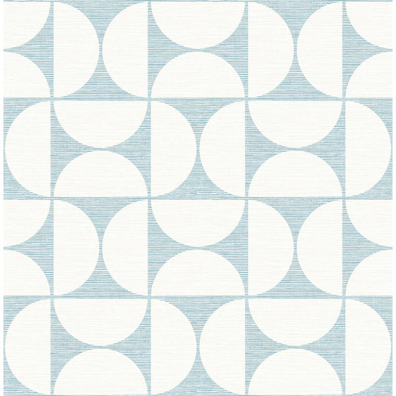 Papier peint motif géométrique Amerson, Bleu pâle