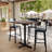 Commercial Seamless Surface Tabletop with Bar Height Crisscross Base-265082745