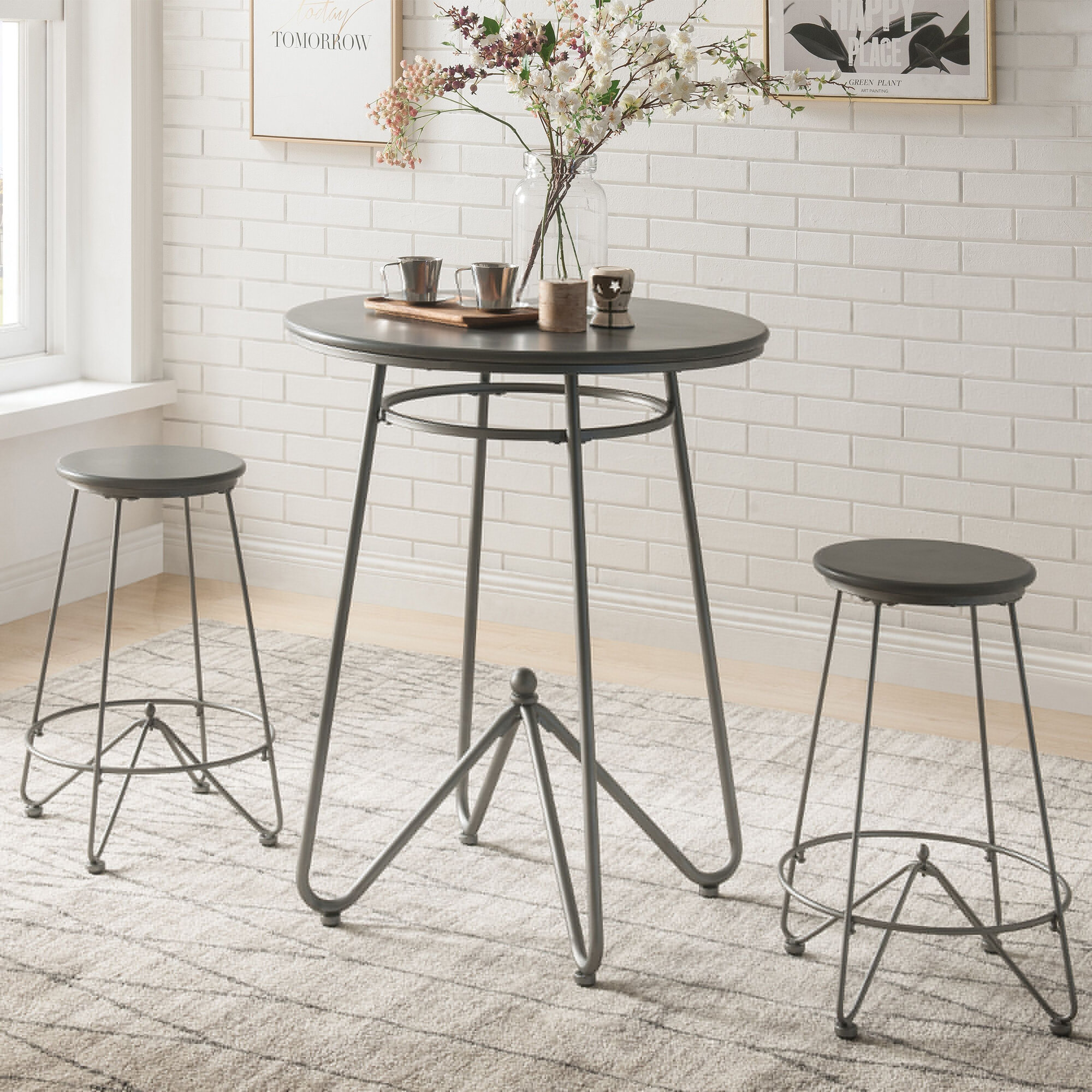 17 Stories 3 - Piece Dining Set | Wayfair