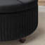 Repose-pieds rond avec rangement en velours Bula-943753745
