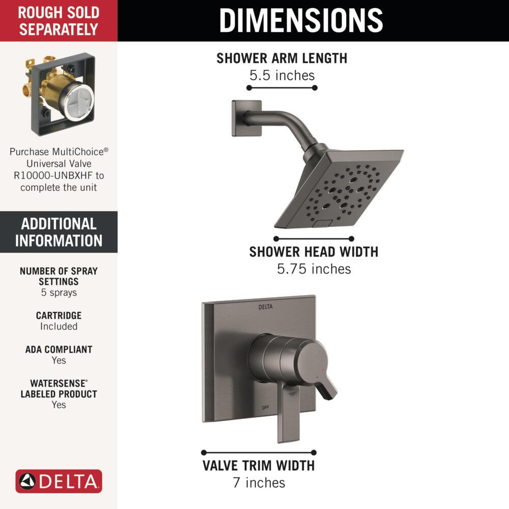 Pivotal® H2Okinetic® Shower Faucet, Black