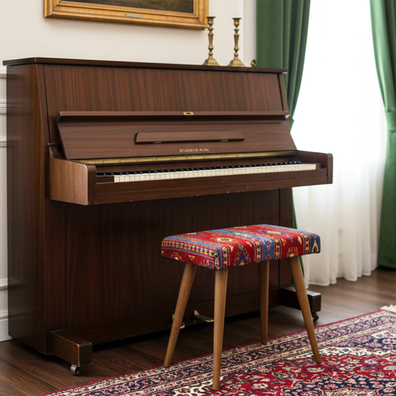 Tabouret de coiffeuse moderne avec repose-pieds - repose-pieds minimal pour chambre à coucher, vestibule et banc de piano