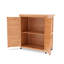 Banc de rempotage avec armoire de rangement et plateau de table en métal pour patio extérieur, table de poste de travail extérieur