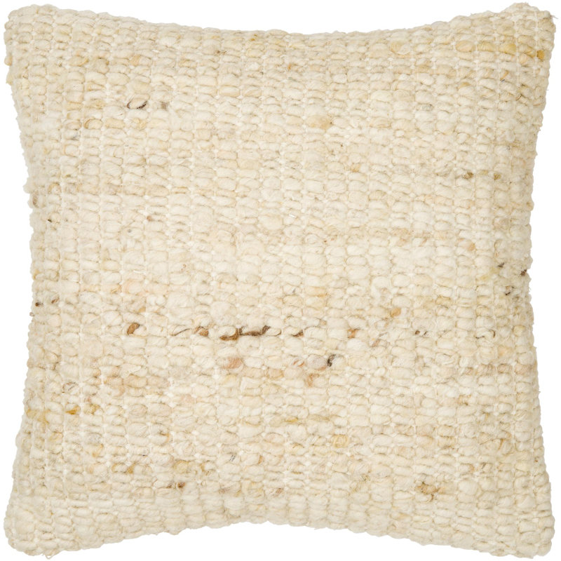  Housse de coussin et insert, H 20 po x l 20 po, Crème, Housse de coussin seulement - sans coussin