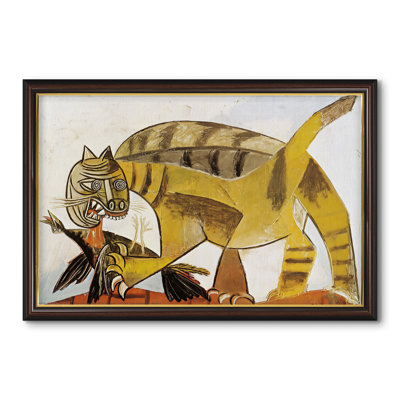 Cat Eating a Bird, 1939-Pablo Picasso-Custom Framed Canvas