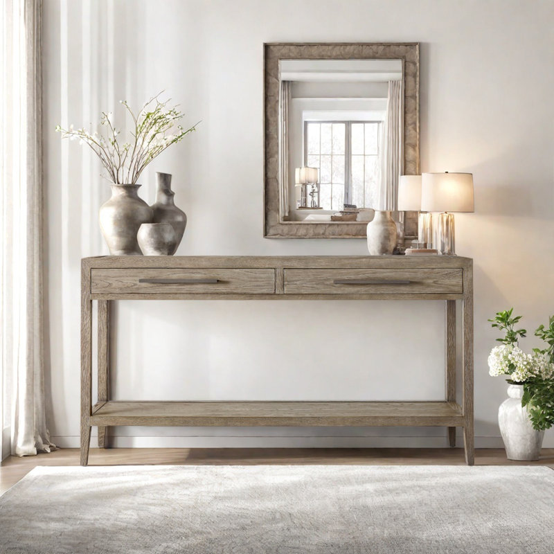 Console champêtre rétro, Gris foncé
