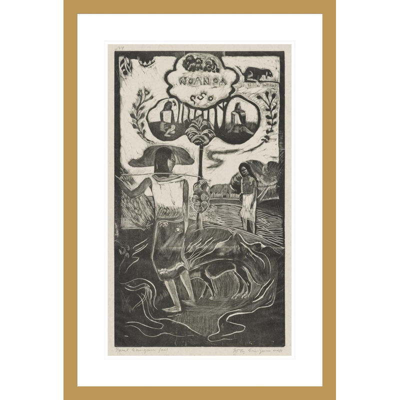«Noa Noa (Parfum)» par Paul Gauguin - Reproduction giclée encadrée, H 29,5 po x l 20,09 po