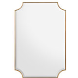 Priora Scalloped Metal Beveled Wall Mirror