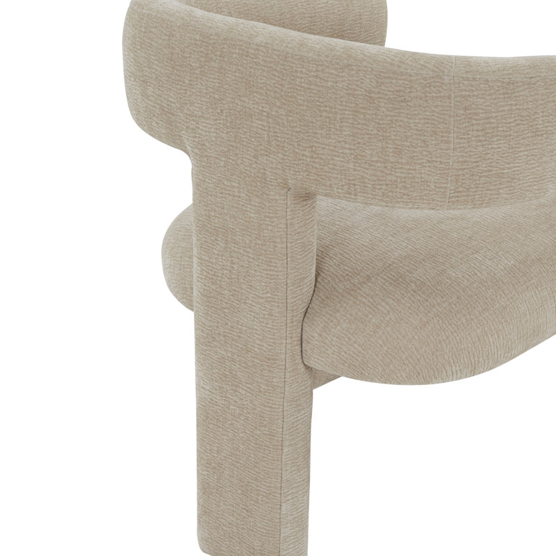 Chaise avec accoudoirs en lin Mithusha, Blond