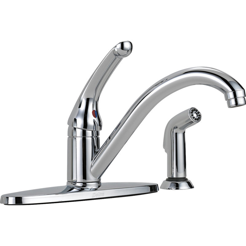 Classic Single Handle Kitchen Faucet with Side Spray